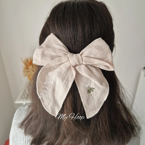 Personalisierte Haarschleife •creme•