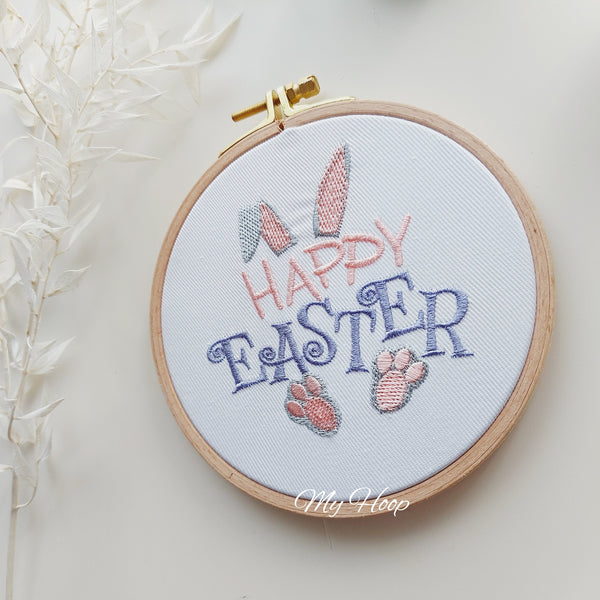 Stickbild - Happy Easter - 13cm Ø - My Hoop