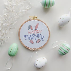 Stickbild - Happy Easter - 13cm Ø - My Hoop