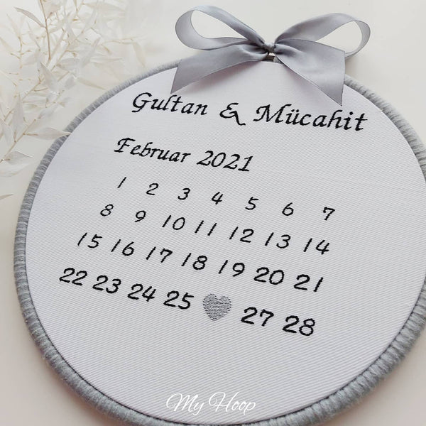 Ringkissen - Kalender grey- 22cmø