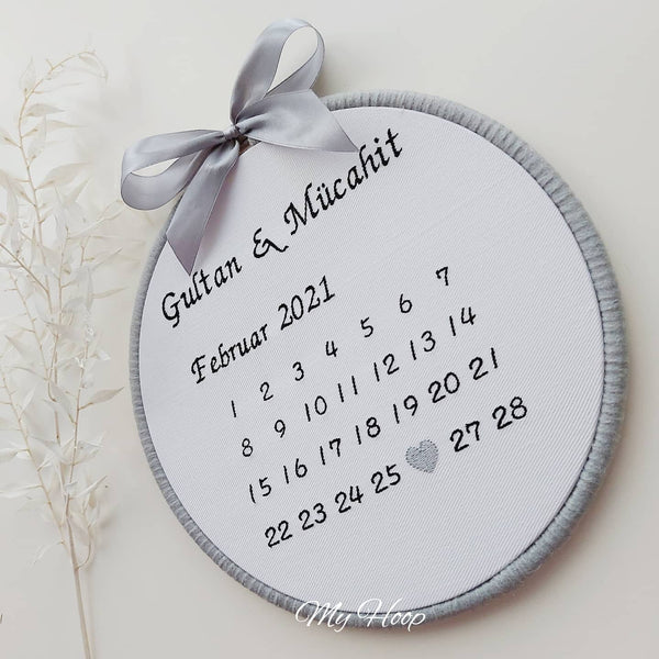 Ringkissen - Kalender grey- 22cmø